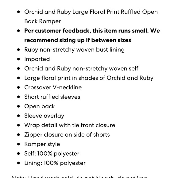 Do + Be Open Back Cutout Hot Pink & Red Floral Romper  Dress - Size S - Picture 11 of 12